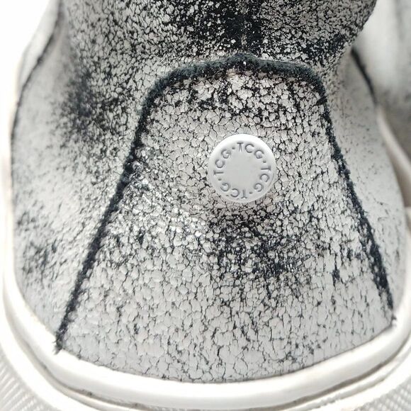 TCG Limited Edition "Culver" Cracked Distressed White Sneakers Sz 9 - Picture 12 of 13